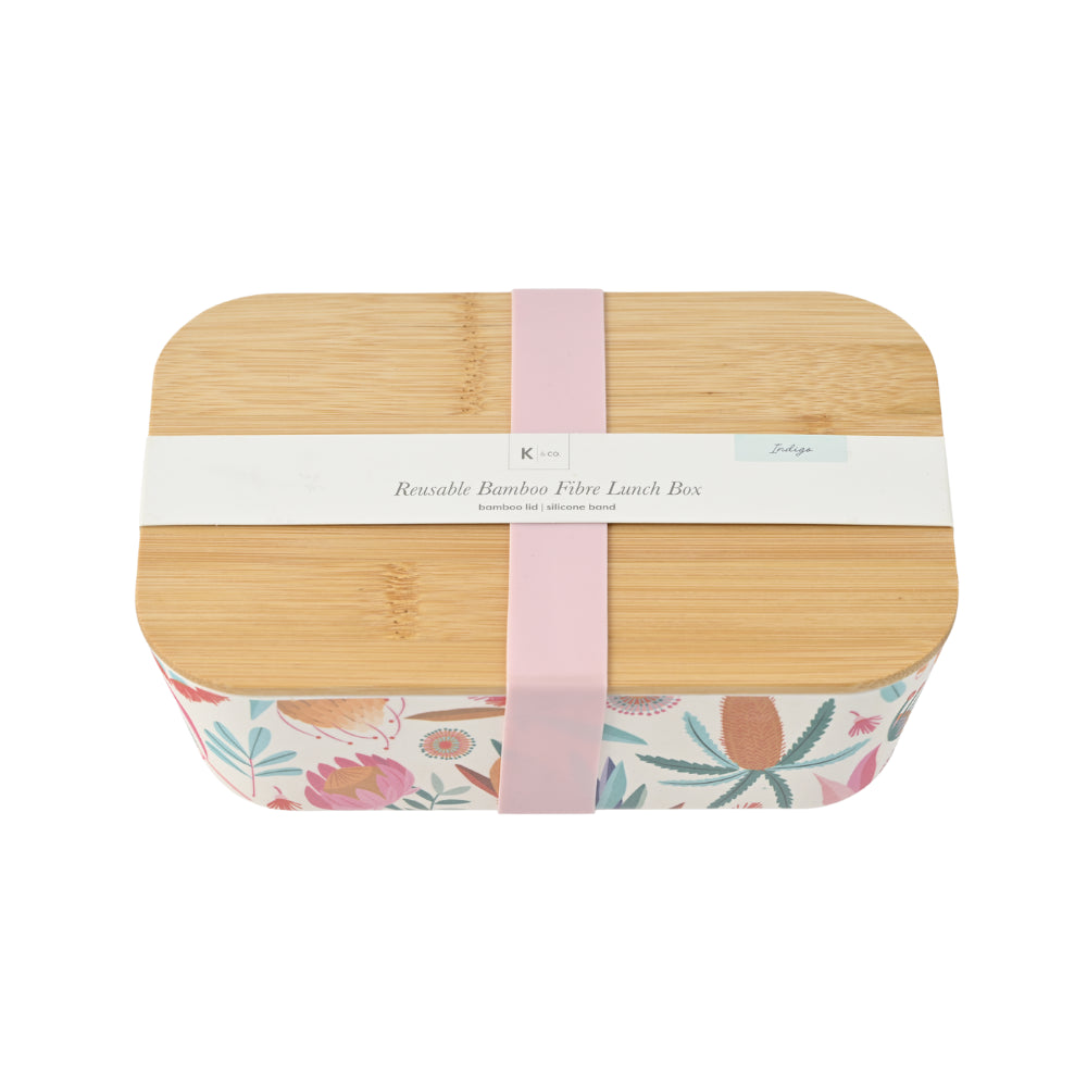 Indigo Series Bamboo Printed Lunch Box - SPRING NATIVE